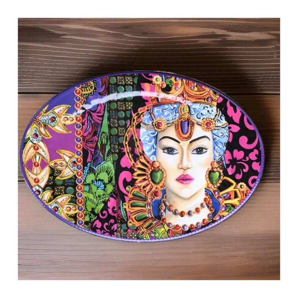 🆕️BACI MILANO Large OVAL PLATTER Baroque Italian Rococo Sicily MELAMINE
